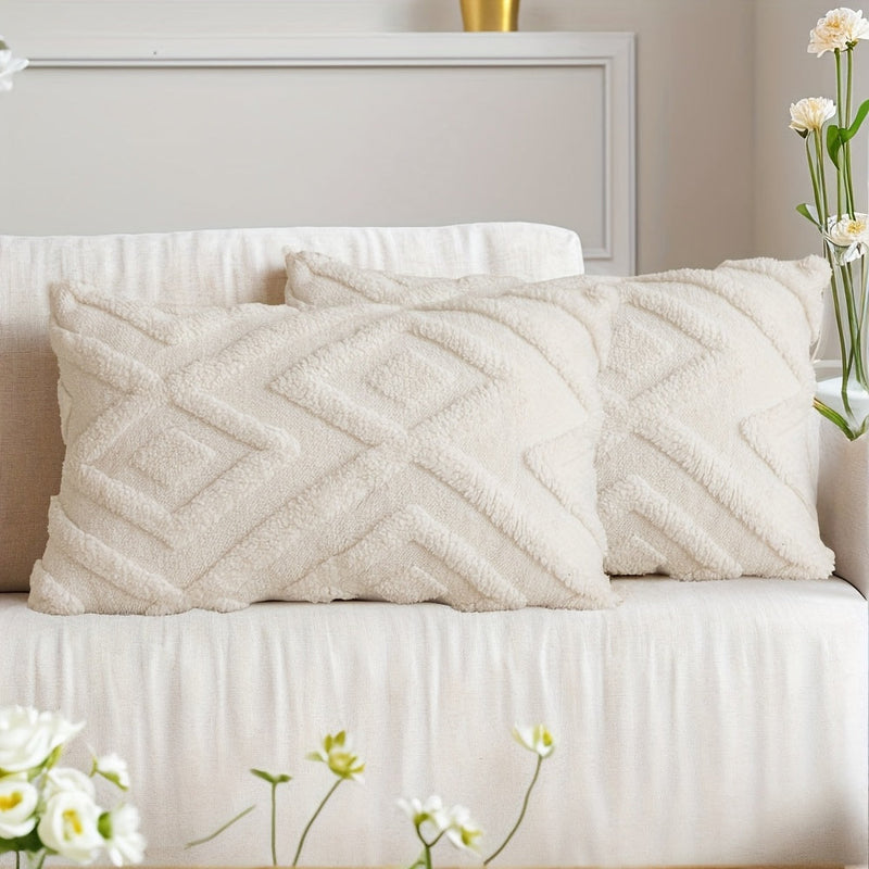 Averelle Kissenbezüge – Boho Jacquard mit Geometrischem Muster