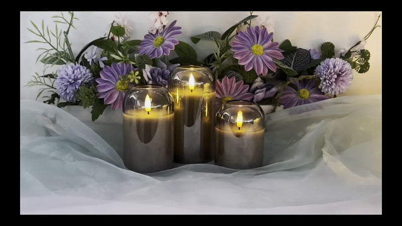 Velmira LED Kerzen – Set von 3 mit 3D-Docht-Effekt