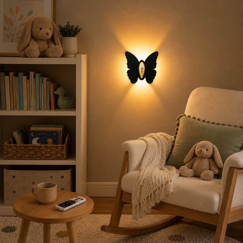 Lunavira Schmetterling Wandleuchte – Drahtloses LED mit Bewegungssensor