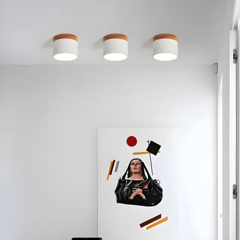 Valora Deckenlampe – Vintage Holzlook mit Warmem LED Licht