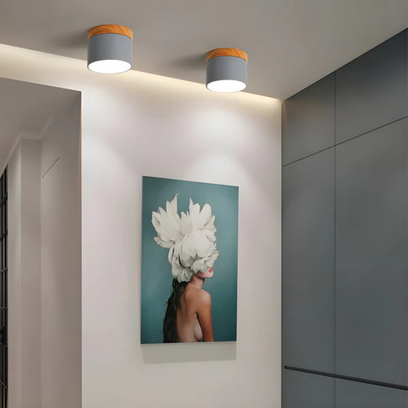 Valora Deckenlampe – Vintage Holzlook mit Warmem LED Licht