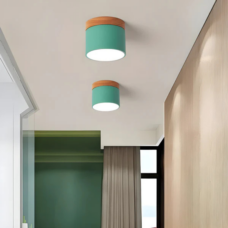 Valora Deckenlampe – Vintage Holzlook mit Warmem LED Licht