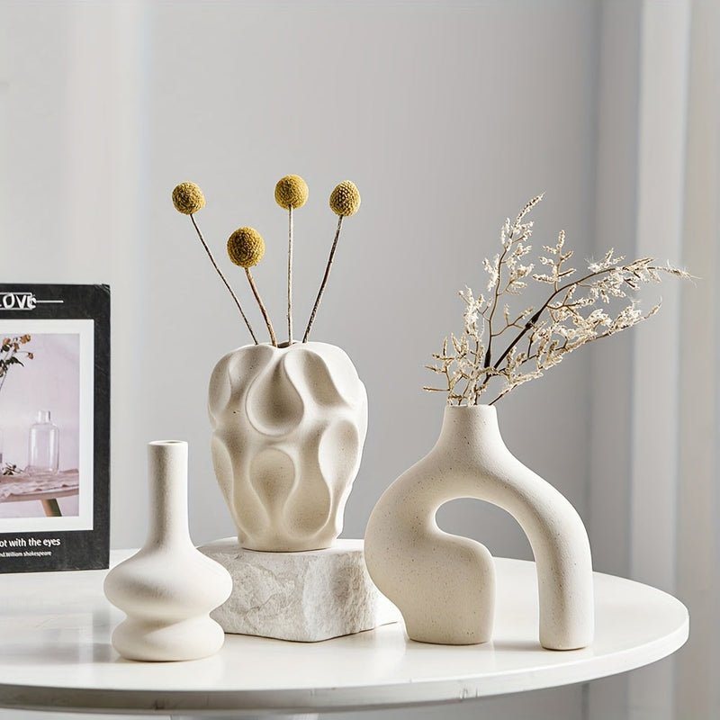 Calvessa Vasen – Set von 3 Boho Geometrischen Vasen