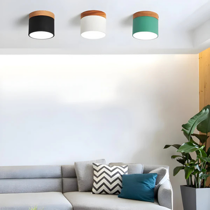 Valora Deckenlampe – Vintage Holzlook mit Warmem LED Licht