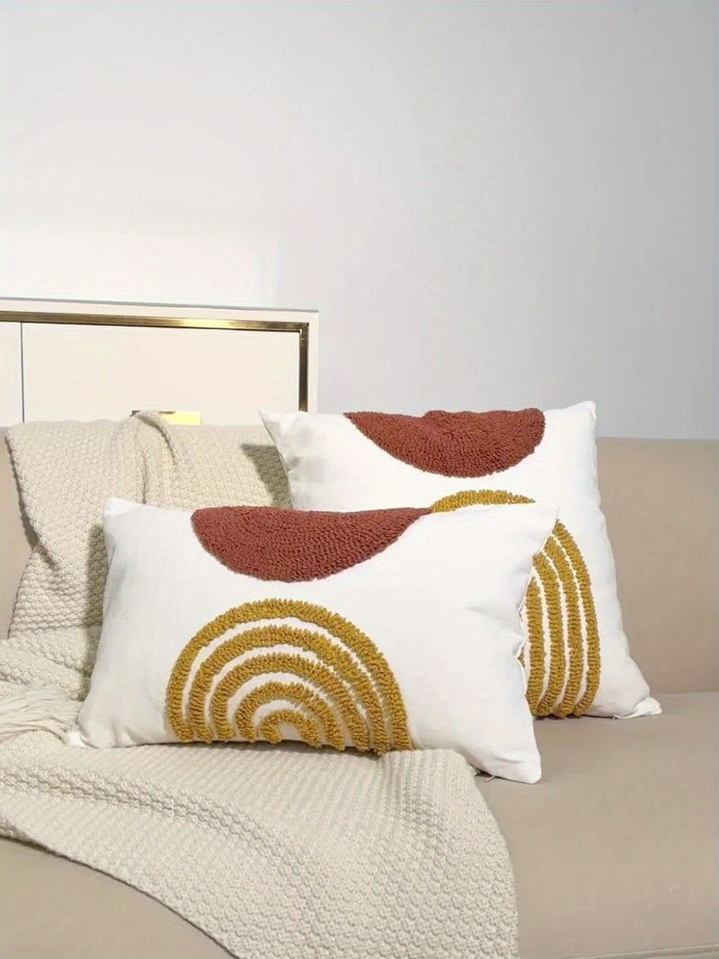 Sorvella Kissenbezug – Halbrund Geometrisches Design