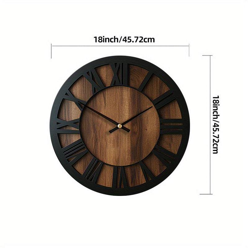 Norvella Holz Wanduhr – Runde Form mit zeitlosem Design