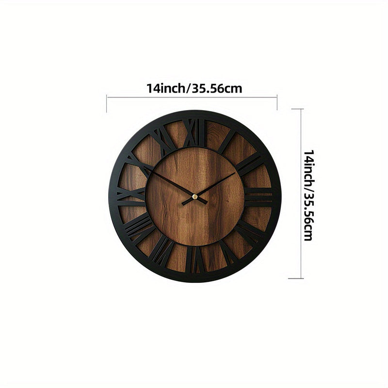 Norvella Holz Wanduhr – Runde Form mit zeitlosem Design
