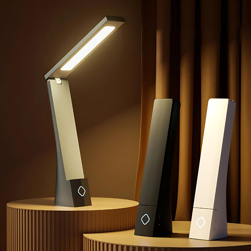 Faltbare Tischlampe mit Touchsteuerung und modernem minimalistischen Design
