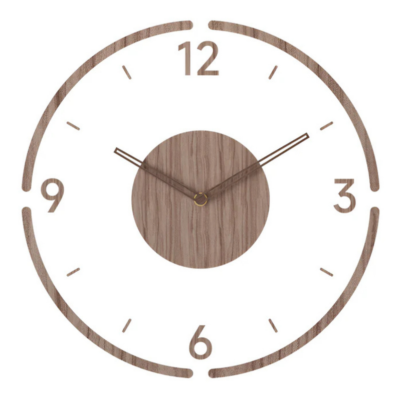 Avenora Wanduhr – Holzdesign mit stillem Quartz-Uhrwerk