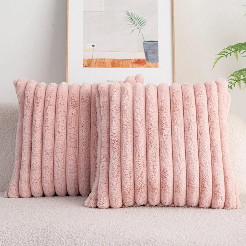 Velruna Dekokissen – Weicher Plüschtextur für Sofa und Bett