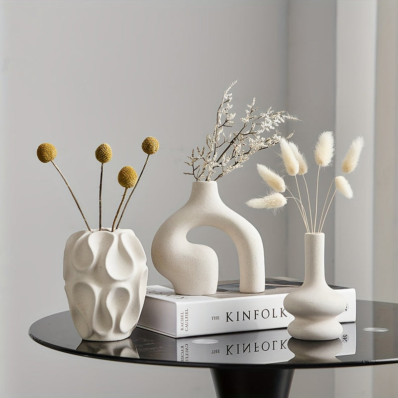 Calvessa Vasen – Set von 3 Boho Geometrischen Vasen