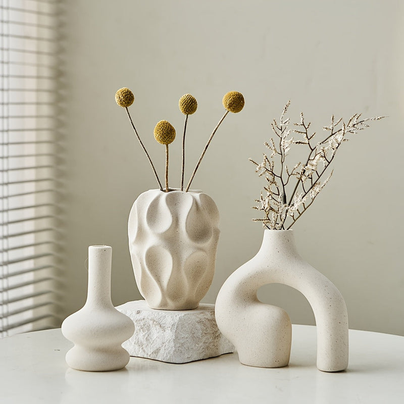 Calvessa Vasen – Set von 3 Boho Geometrischen Vasen