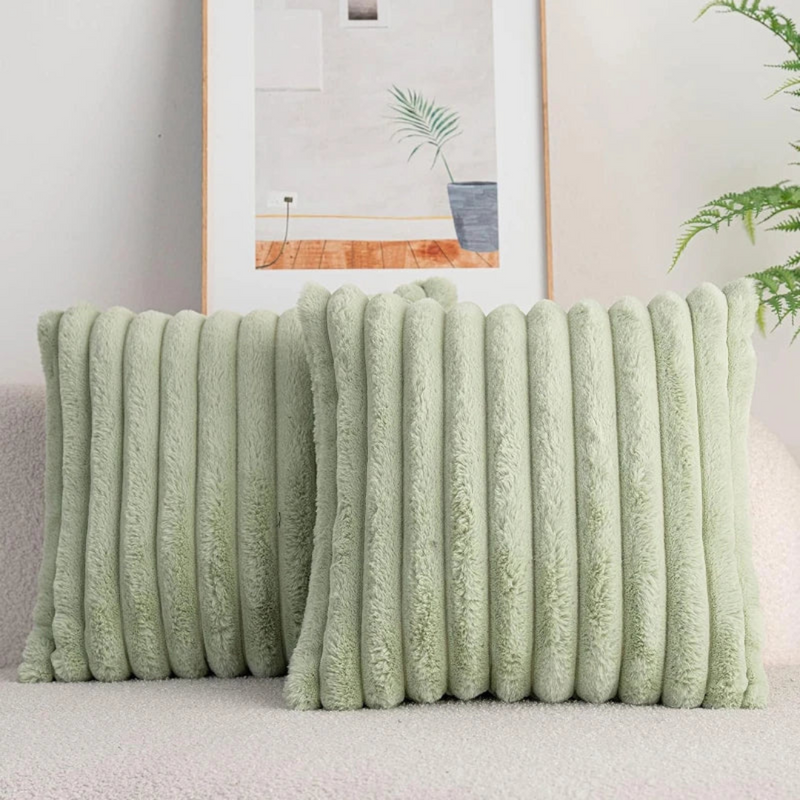 Velruna Dekokissen – Weicher Plüschtextur für Sofa und Bett