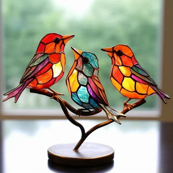 Avelisse Vogelfigur – Glaskunst mit Farbenfrohem Design
