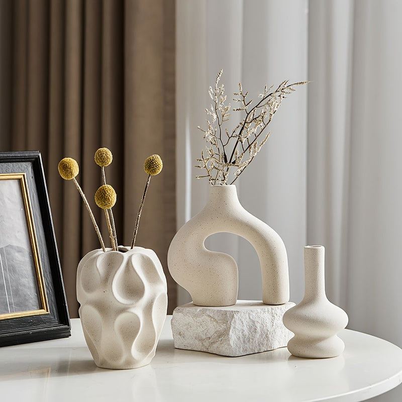 Calvessa Vasen – Set von 3 Boho Geometrischen Vasen