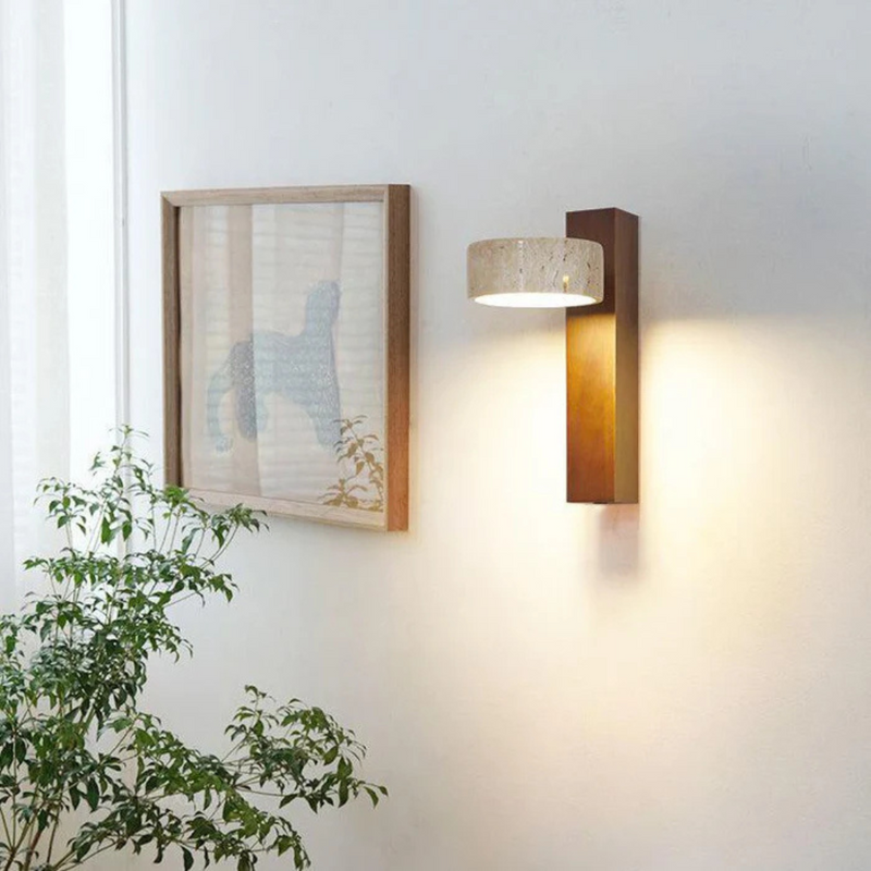 Fortiz Wandlampe – Travertin Design mit Warmem LED Licht