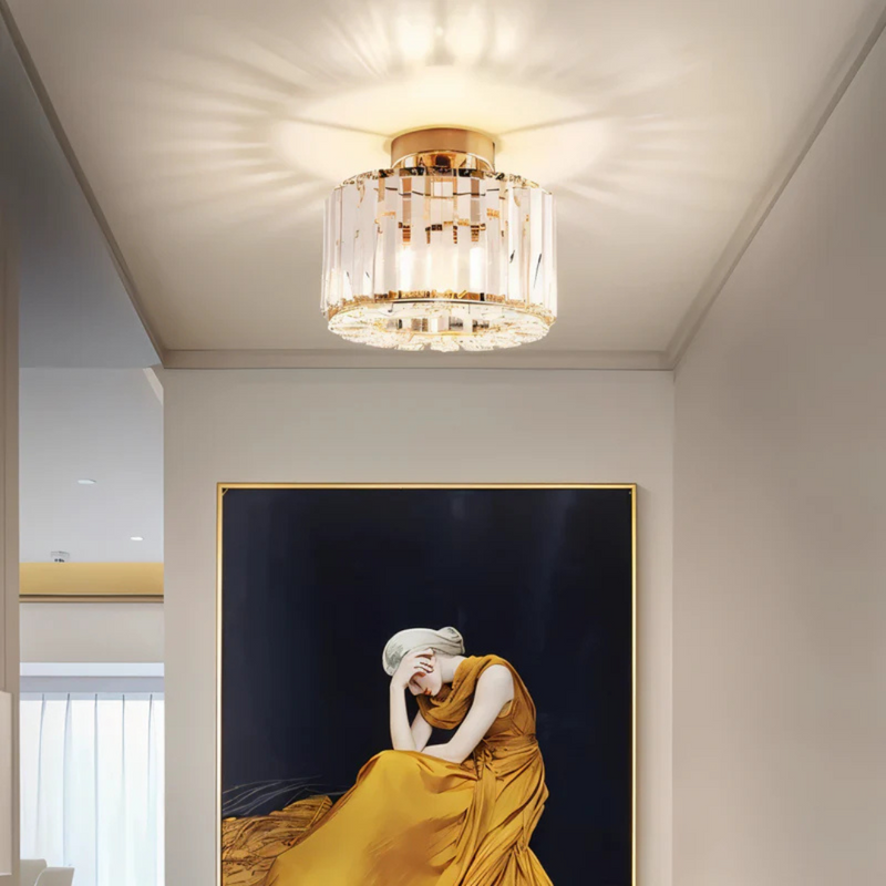 Kristall-Deckenlampe mit modernem Finish für Wohnzimmer und Schlafzimmer