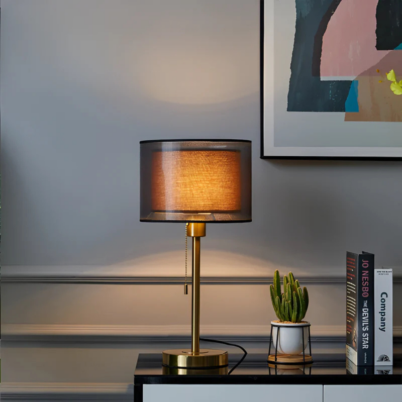 Vintage Tischlampe mit Doppelschirm für warmes, stimmungsvolles Licht LED