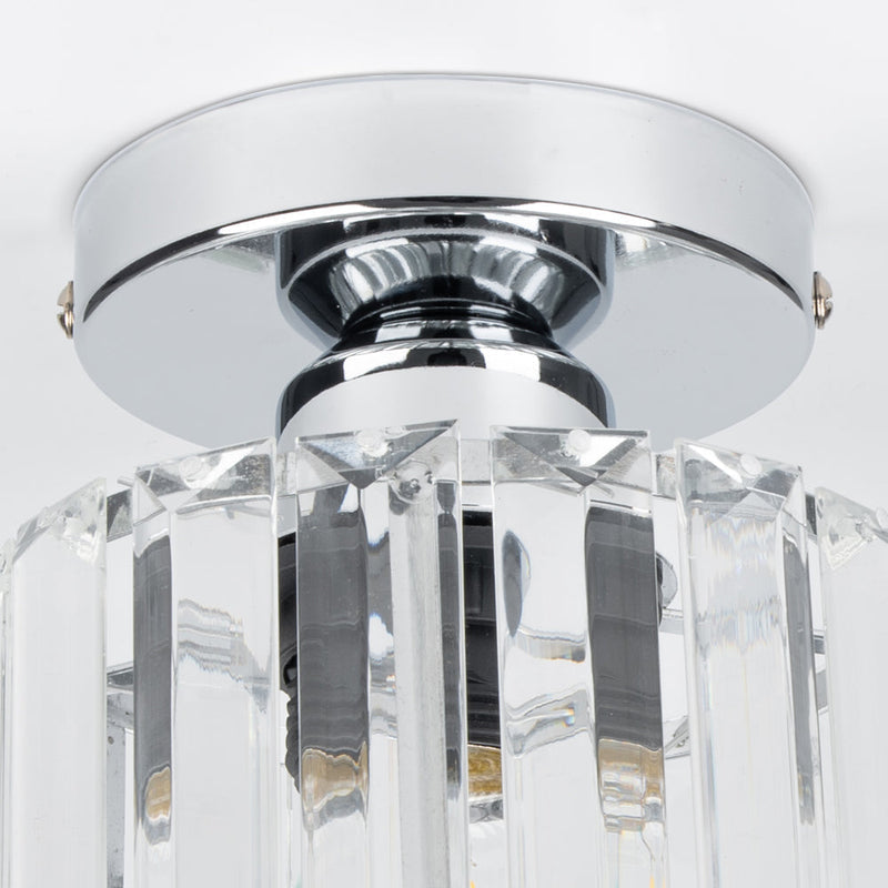 Calviera Deckenlampe – Quadratisches Messingdesign mit Kristallglas