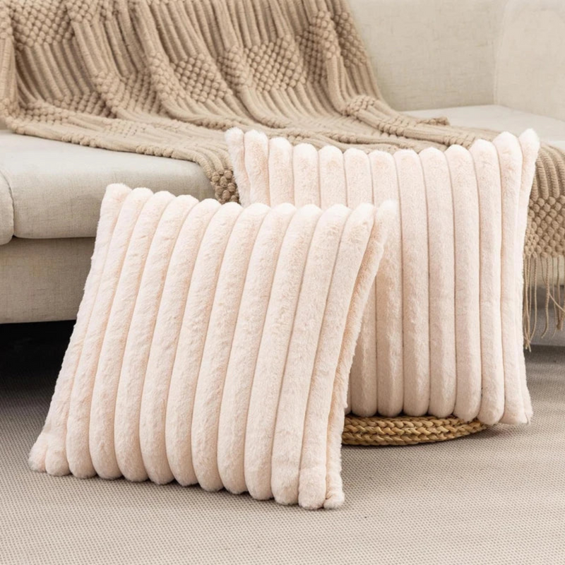 Velruna Dekokissen – Weicher Plüschtextur für Sofa und Bett