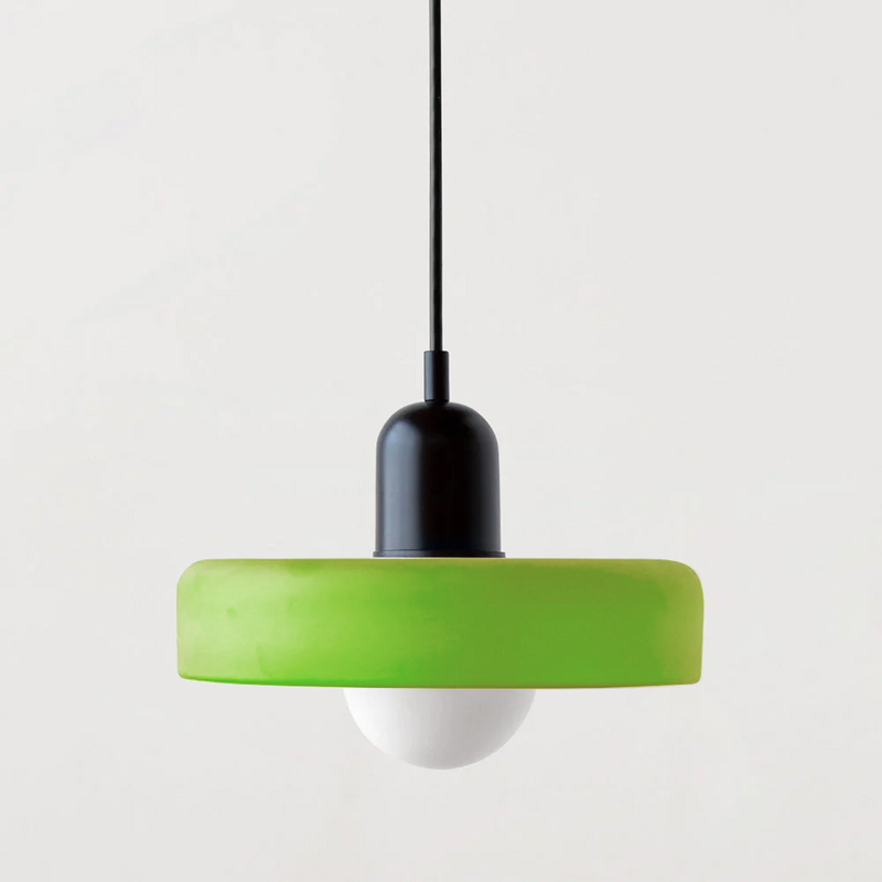 ColorLoop Pendelleuchte – Kunstzinnige Bauhaus-Hängelampe mit Warmlicht