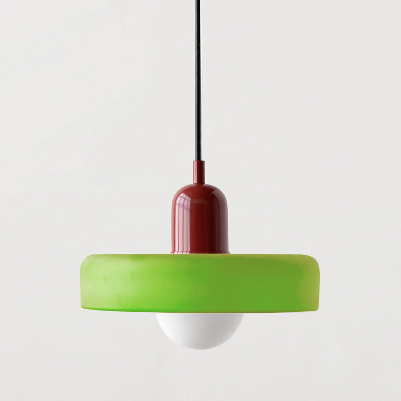 ColorLoop Pendelleuchte – Kunstzinnige Bauhaus-Hängelampe mit Warmlicht