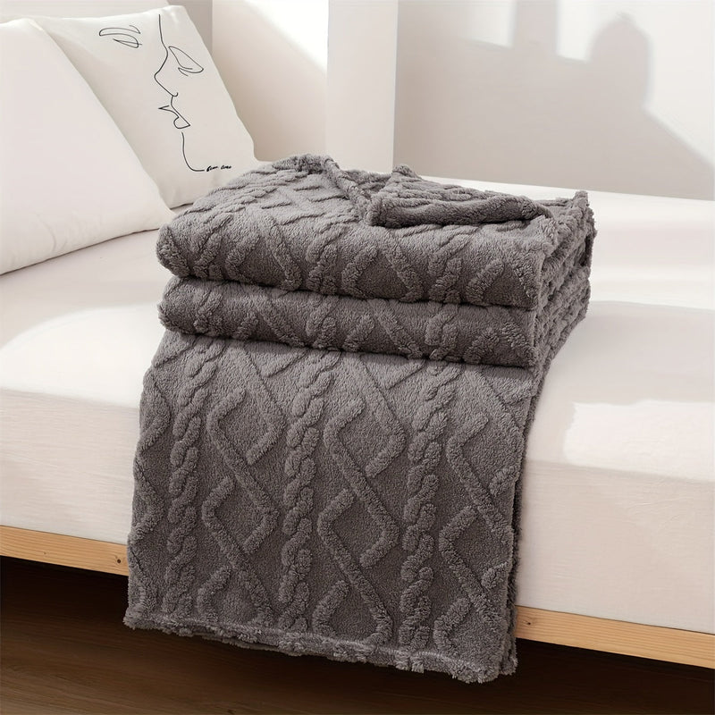 Sorvane Plaid – Strickdesign mit Relief für Wärme