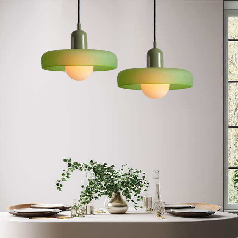 ColorLoop Pendelleuchte – Kunstzinnige Bauhaus-Hängelampe mit Warmlicht
