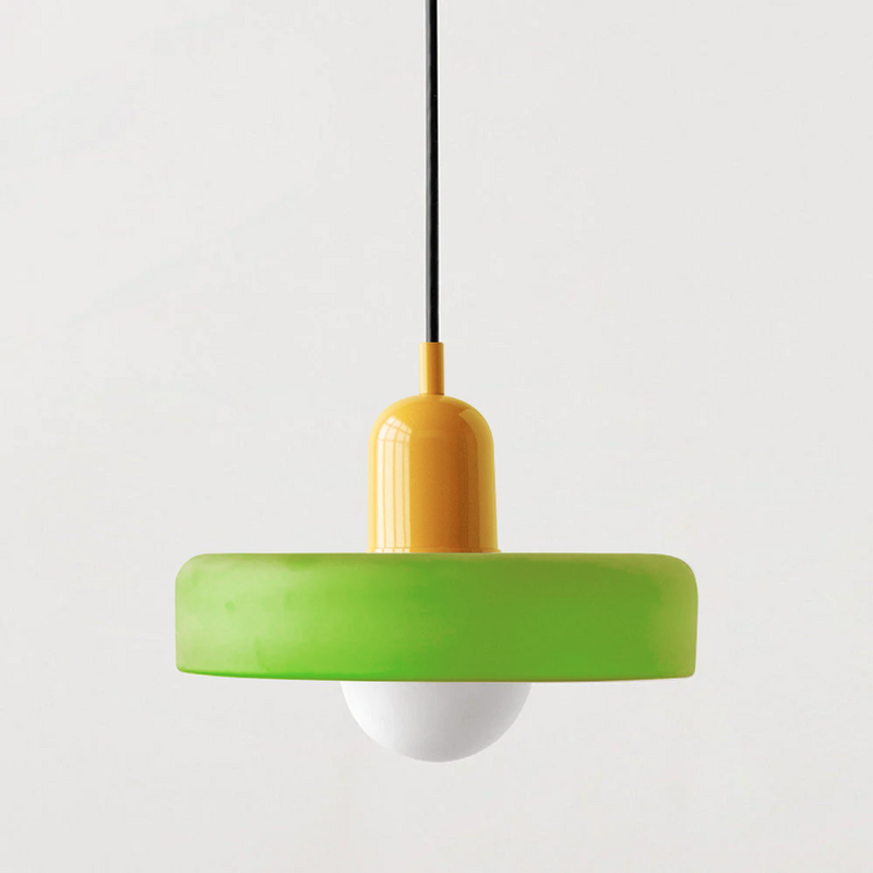 ColorLoop Pendelleuchte – Kunstzinnige Bauhaus-Hängelampe mit Warmlicht