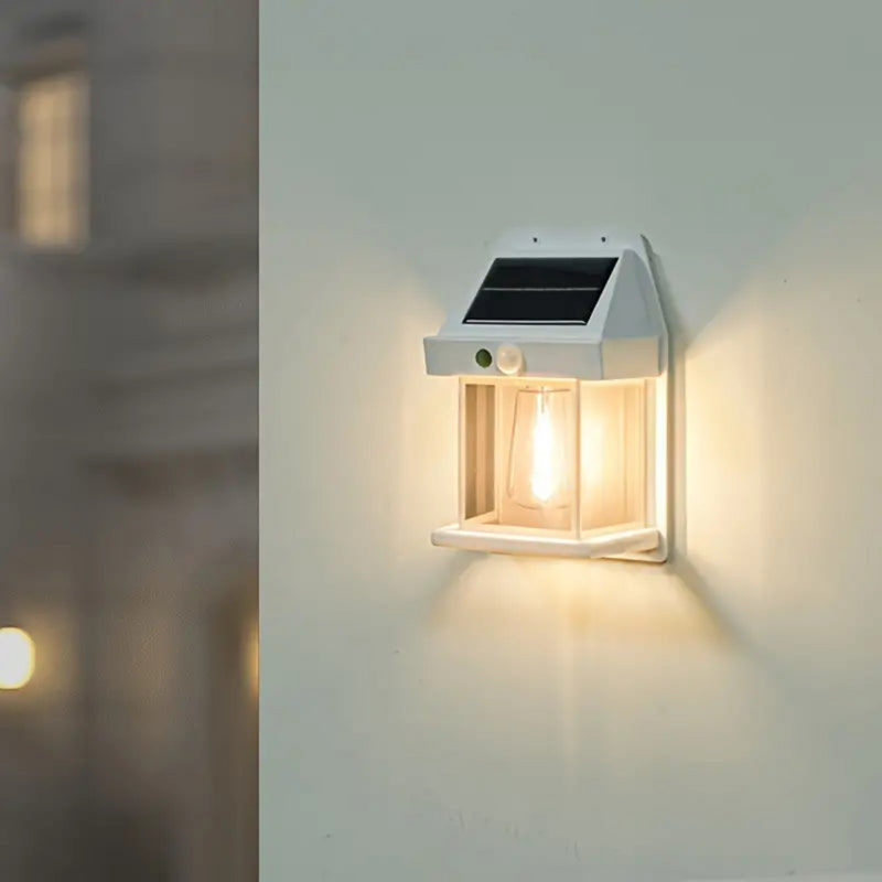 Elvessa Außenlampe – Solar LED mit Bewegungs- und Dämmerungssensor