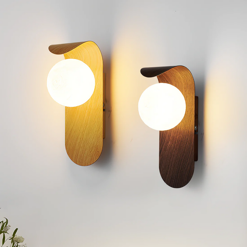 Averon Wandlampe – Skandinavisches Holzdesign mit Warmem LED
