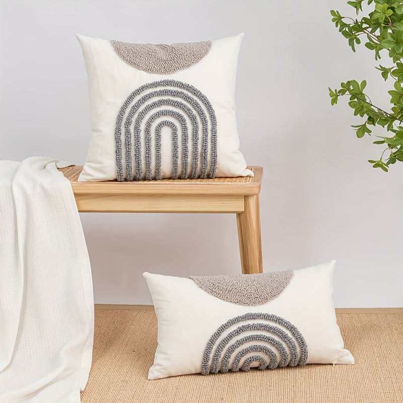 Sorvella Kissenbezug – Halbrund Geometrisches Design