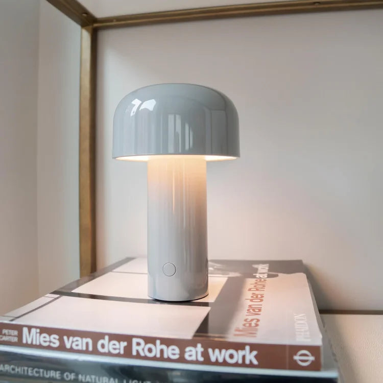 Avelora Tischlampe – Kabelloses Pilzdesign mit dimmbarem LED