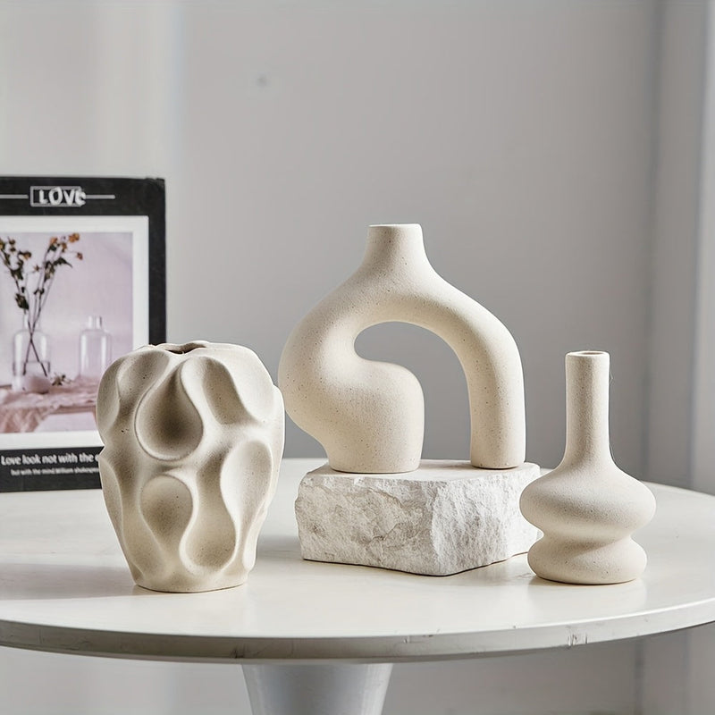 Calvessa Vasen – Set von 3 Boho Geometrischen Vasen