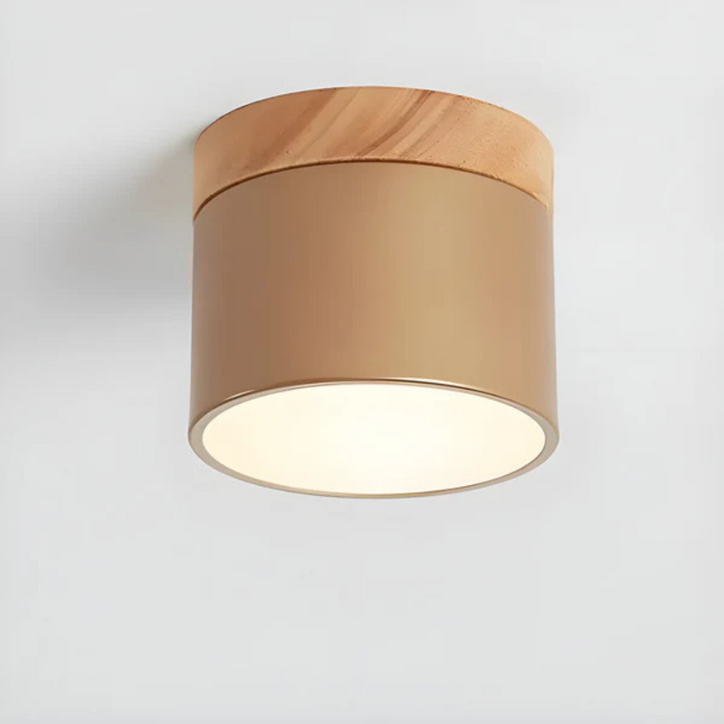 Valora Deckenlampe – Vintage Holzlook mit Warmem LED Licht