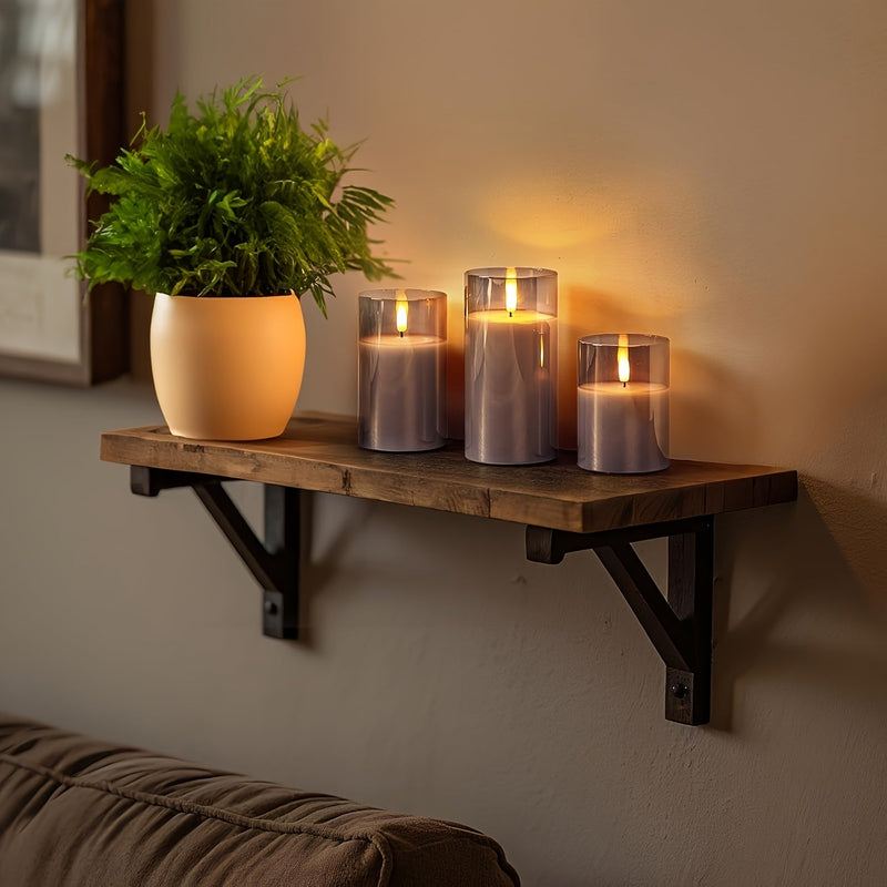 Lunavelle LED Kerzen – Set von 3 mit Realistischem Flackerlicht und Timer