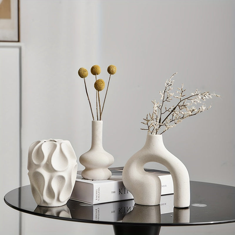 Calvessa Vasen – Set von 3 Boho Geometrischen Vasen