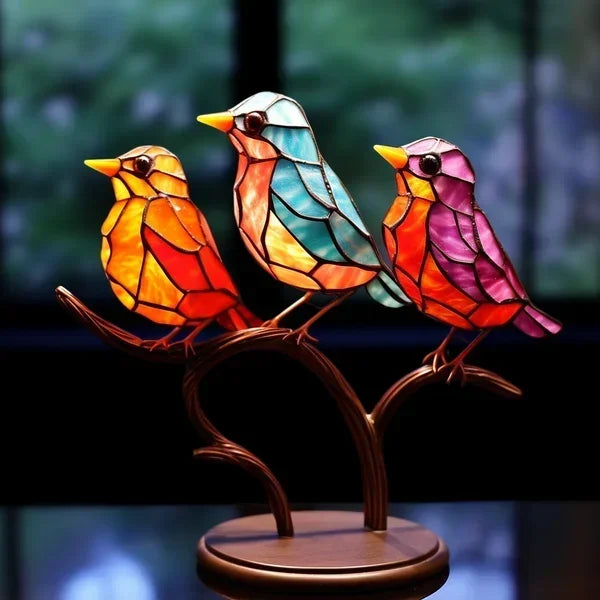 Avelisse Vogelfigur – Glaskunst mit Farbenfrohem Design