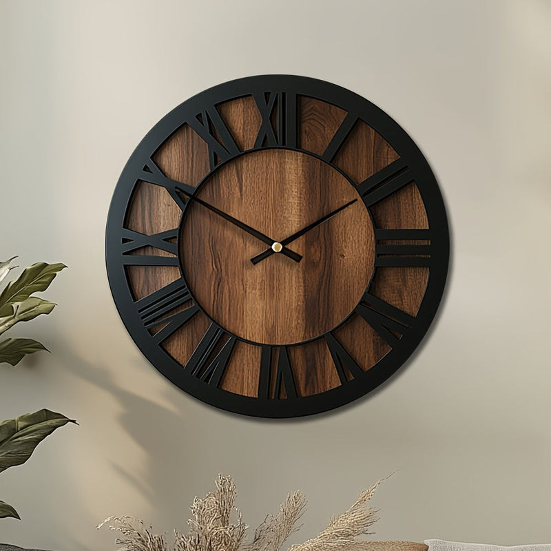 Norvella Holz Wanduhr – Runde Form mit zeitlosem Design