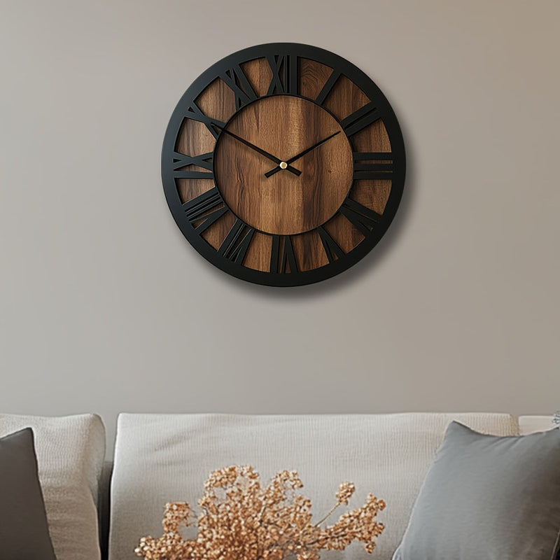 Norvella Holz Wanduhr – Runde Form mit zeitlosem Design