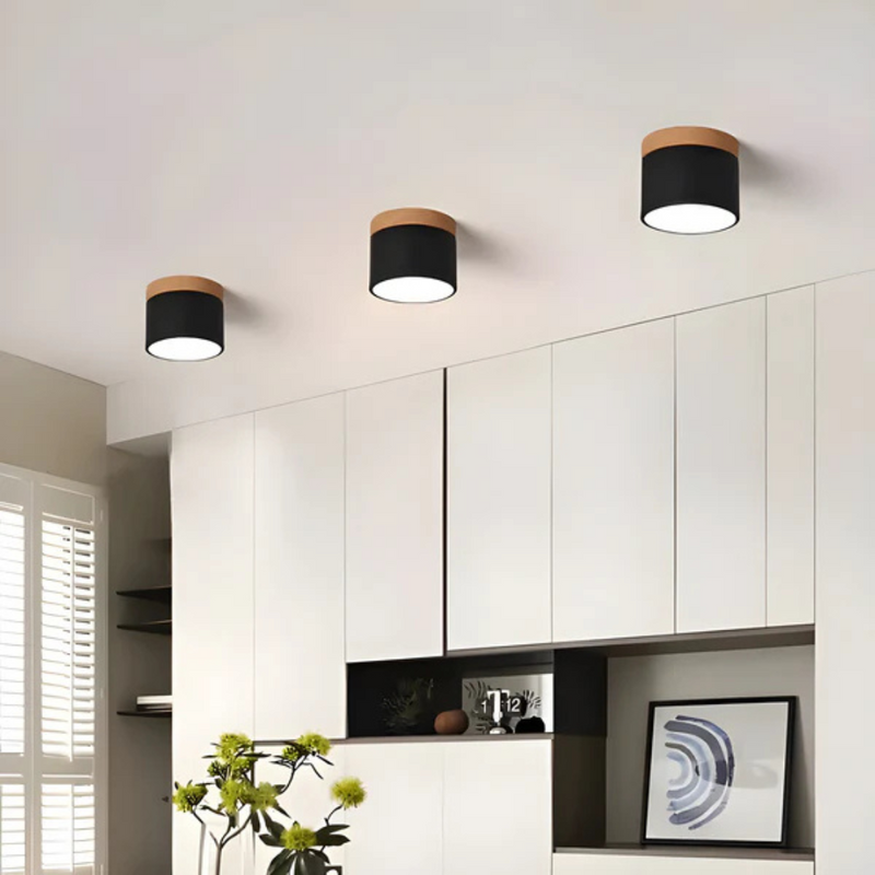 Valora Deckenlampe – Vintage Holzlook mit Warmem LED Licht