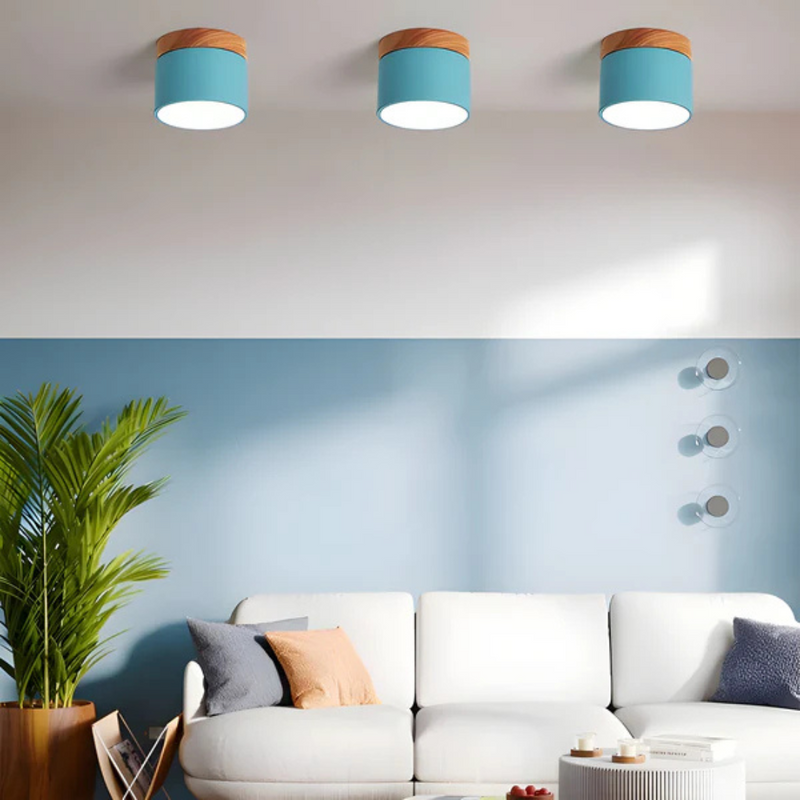 Valora Deckenlampe – Vintage Holzlook mit Warmem LED Licht