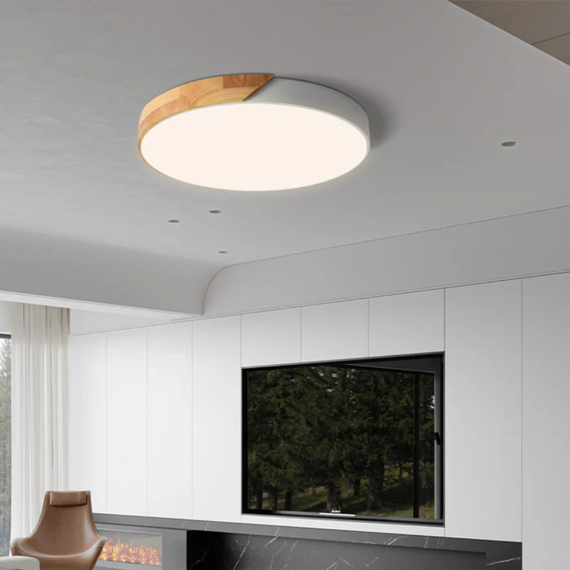 Nolvessa Deckenleuchte – Skandinavisches Holzdesign mit Integrierter LED