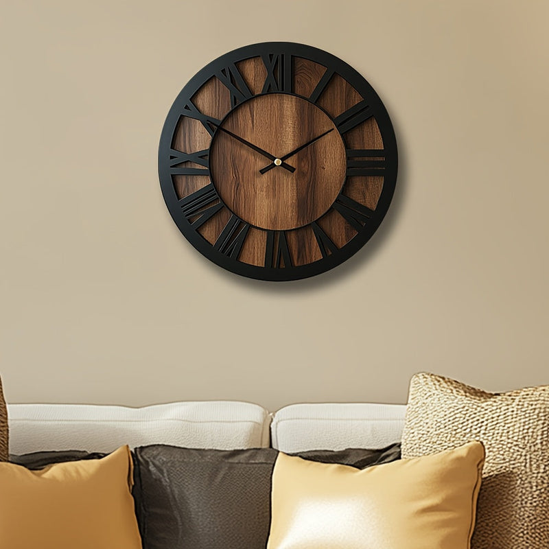 Norvella Holz Wanduhr – Runde Form mit zeitlosem Design