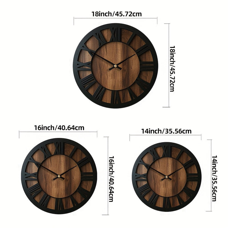 Norvella Holz Wanduhr – Runde Form mit zeitlosem Design