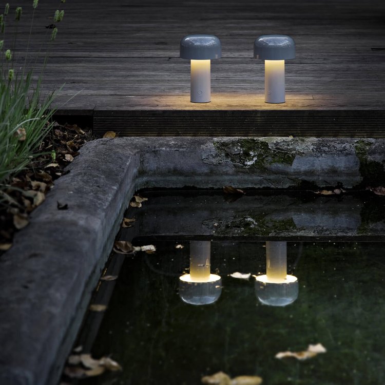Avelora Tischlampe – Kabelloses Pilzdesign mit dimmbarem LED