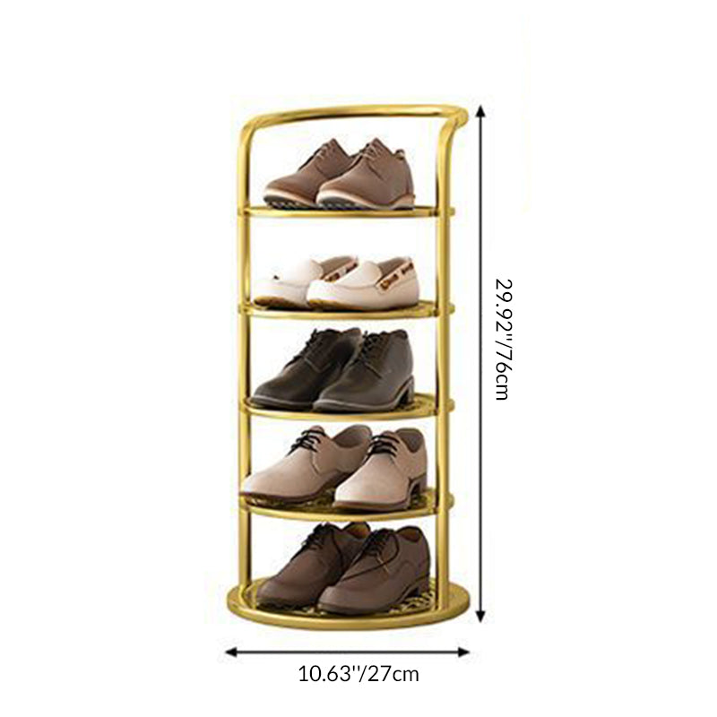 Rondelva Schuhregal – Rundes Metalldesign mit 5 bis 8 Etagen