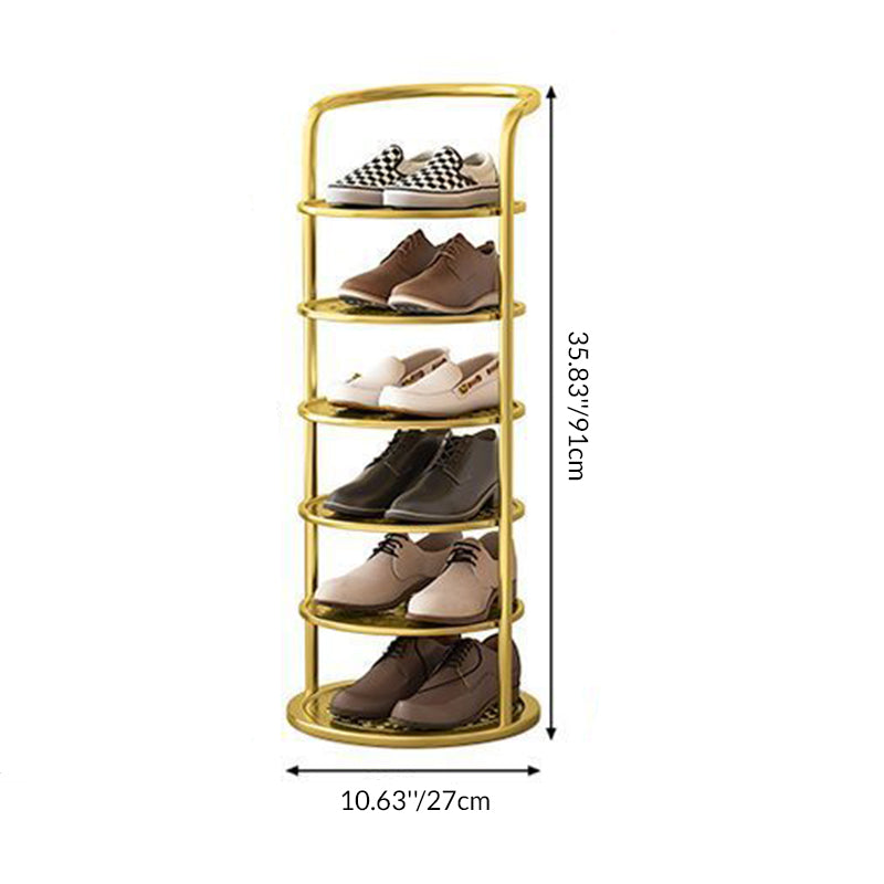 Rondelva Schuhregal – Rundes Metalldesign mit 5 bis 8 Etagen