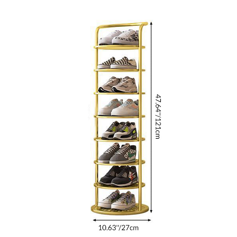 Rondelva Schuhregal – Rundes Metalldesign mit 5 bis 8 Etagen
