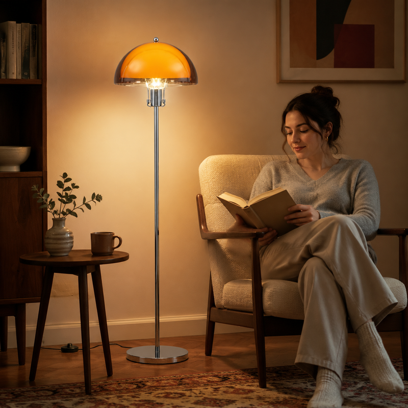 Veyloran Pilz Stehlampe – Retro Design mit Zugschalter